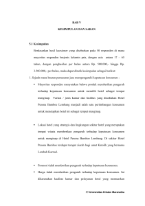 BAB V KESIMPULAN DAN SARAN 5.1 Kesimpulan Berdasarkan