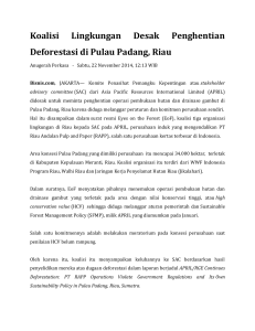 Koalisi Lingkungan Desak Penghentian Deforestasi di Pulau