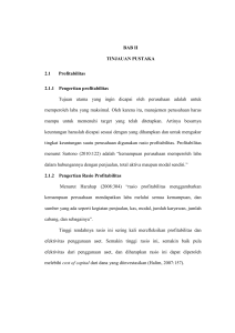 BAB II TINJAUAN PUSTAKA 2.1 Profitabilitas 2.1.1 Pengertian