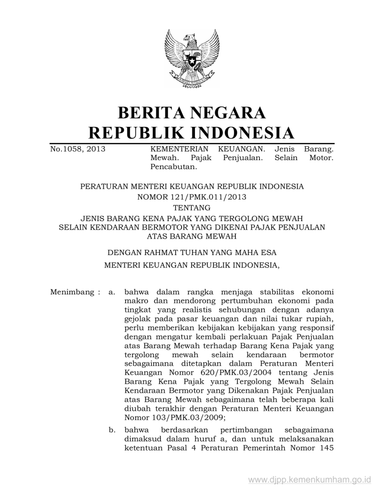 Berita Negara Republik Indonesia