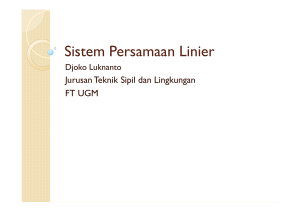 Sistem Persamaan Linier - Djoko Luknanto