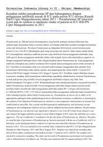 Kejadian infeksi pseudomonas SP dan hubungannya dengan