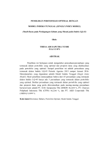 PEMILIHAN PORTOFOLIO OPTIMAL DENGAN MODEL