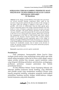 KERJASAMA TERNAK KAMBING PERSPEKTIF AKAD MUD}A