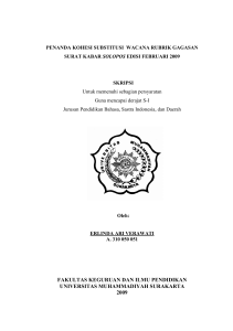 penanda kohesi substitusi wacana rubrik gagasan surat kabar