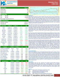 DIVISI RISET PT ANUGERAH SENTRA INVESTAMA 5 MEI 2015