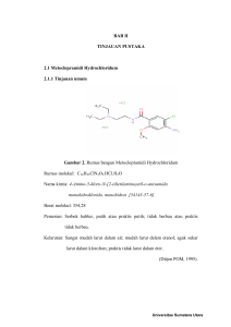 BAB II TINJAUAN PUSTAKA 2.1 Metoclopramidi Hydrochloridum 2.1