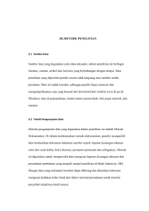 32 III.METODE PENELITIAN Sumber data yang digunakan yaitu