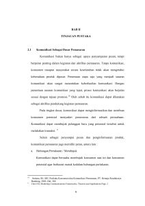 9 9 BAB II TINJAUAN PUSTAKA 2.1 Komunikasi Sebagai Dasar