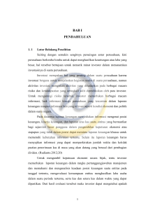 BAB I PENDAHULUAN - Widyatama Repository