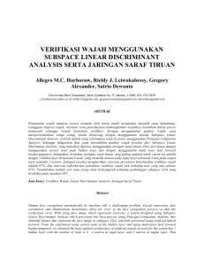 verifikasi wajah menggunakan subspace linear discriminant