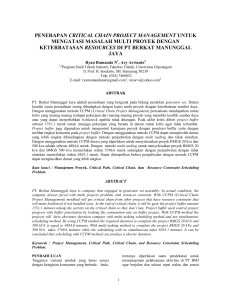 penerapan critical chain project management