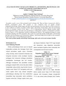 1 ANALYSIS OF EFFECT OF QUALITY PRODUCTS, ADVERTISING