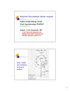 Biokimia Perombakan bahan organik