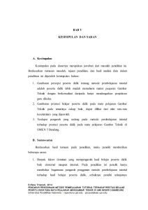 BAB V KESIMPULAN DAN SARAN A. Kesimpulan Kesimpulan pada