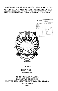 tanggung ja wab dan pengalaman akuntan fublik dalam mendeteksi
