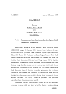 No.6/3/DPM Jakarta, 16 Februari 2004 SURAT EDARAN Kepada