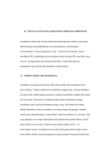 II. TINJAUAN PUSTAKA, KERANGKA PIKIR DAN HIPOTESIS