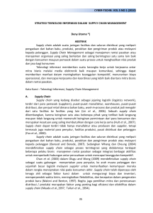 (2010) 35 STRATEGI TEKNOLOGI INFORMASI DALAM SUPPLY