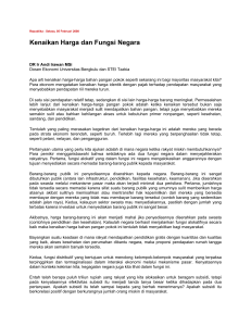 Kenaikan Harga dan Fungsi Negara