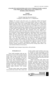 11 ANALISIS PENGARUH KINERJA KEUANGAN TERHADAP