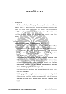 BAB 7 KESIMPULAN DAN SARAN 7.1. Kesimpulan Berdasarkan