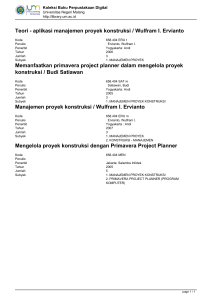 Teori - aplikasi manajemen proyek konstruksi / Wulfram I. Ervianto