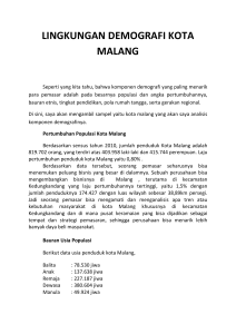 lingkungan demografi kota malang