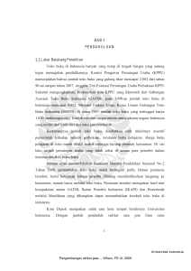 1 BAB 1 PENDAHULUAN 1.1 Latar Belakang Penelitian Toko buku