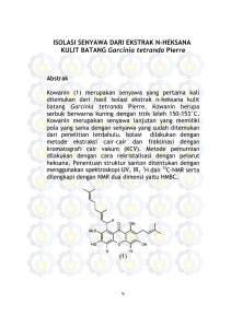 Isolasi senyawa dari ekstrak N-Heksana kulit batang