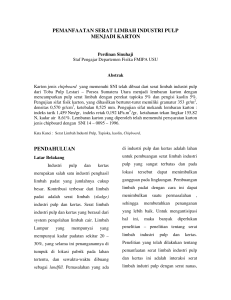pemanfaatan serat limbah industri pulp menjadi karton pendahuluan