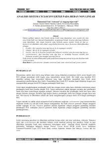 analisis sistem cycloconverter pada beban non linear