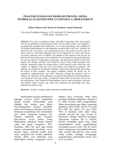 praktikum ekologi berbasis proyek: media pembekalan