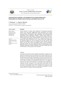 Unnes Journal of Mathematics Education Info Artikel Abstrak