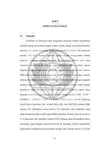 BAB 5 SIMPULAN DAN SARAN 5.1 Simpulan Penelitian ini