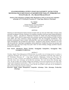 analisis kinerja supply chain management (scm)