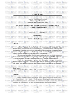 1 STMIK GI MDP Program Studi Sistem Informasi