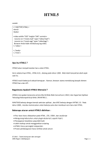 Apa itu HTML5 ? Bagaimana Apakah HTML5