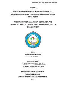 jurnal pengaruh kepemimpinan, motivasi, dan budaya organisasi