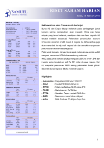 riset saham harian - New Samuel Sekuritas Website Design