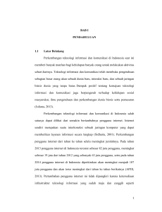 BAB I PENDAHULUAN 1.1 Latar Belakang