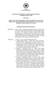 peraturan pemerintah republik indonesia nomor 58 tahun 1998