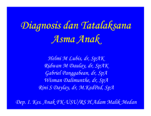 Diagnosis dan Tatalaksana Asma Anak