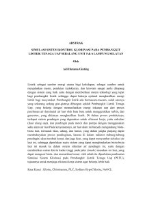 ABSTRAK SIMULASI SISTEM KONTROL KLORINASI PADA