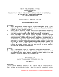 undang-undang republik indonesia nomor 1 tahun 1988 tentang