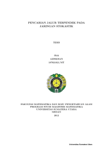 pencarian jalur terpendek pada jaringan stokastik - USU-IR