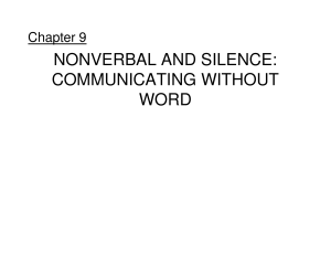 nonverbal and silence: communicating without word