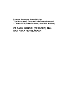 pt bank mandiri (persero) tbk. dan anak perusahaan