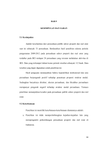 BAB 5 KESIMPULAN DAN SARAN 5.1 Kesimpulan