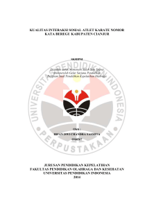 kualitas interaksi sosial atlet karate nomor kata